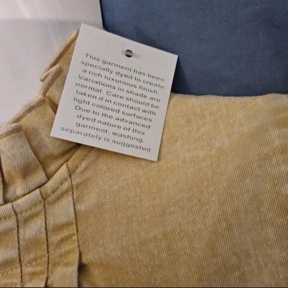 MAZIK Women's Vintage Latte Ruffle Sleeve Pleated Front Top(B3) - Picture 5 of 5